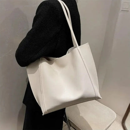 Grand sac à main cabas souple avec pochette assortie Amandine