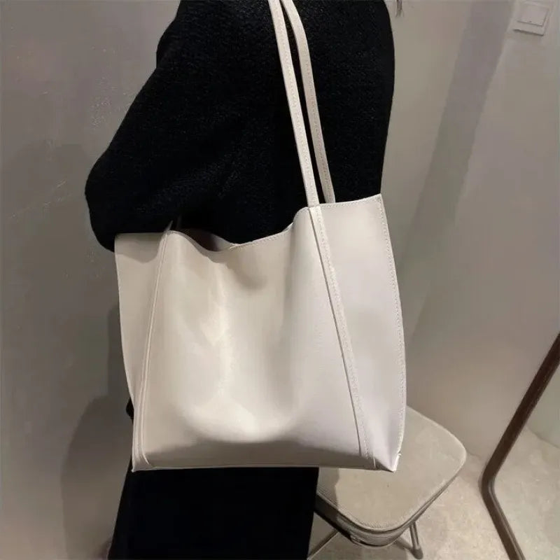 Grand sac à main cabas souple avec pochette assortie Amandine