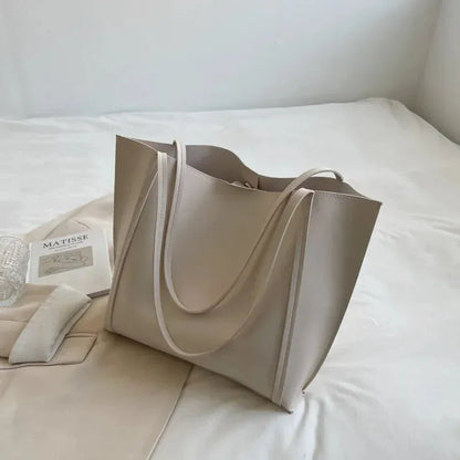 Grand sac à main cabas souple avec pochette assortie Amandine