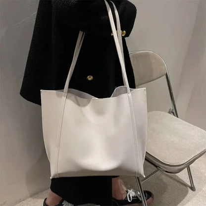 Grand sac à main cabas souple avec pochette assortie Amandine