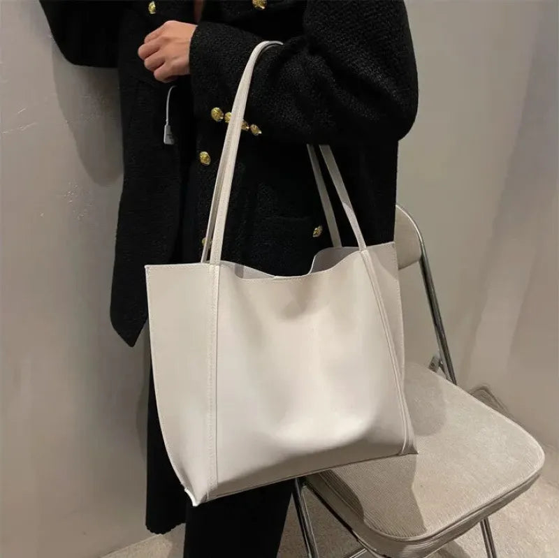 Grand sac à main cabas souple avec pochette assortie Amandine