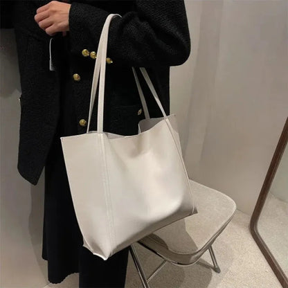 Grand sac à main cabas souple avec pochette assortie Amandine