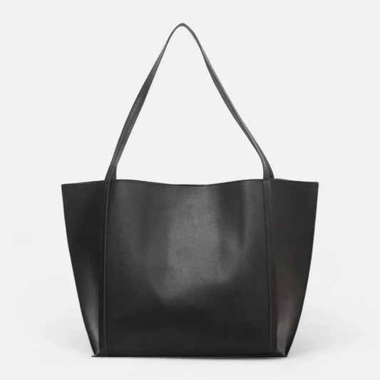 Grand sac à main cabas souple avec pochette assortie Amandine