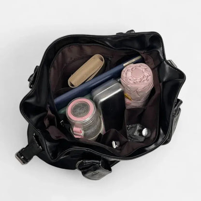 Grand sac à main de cours rétro souple à bandoulière Adélaïde