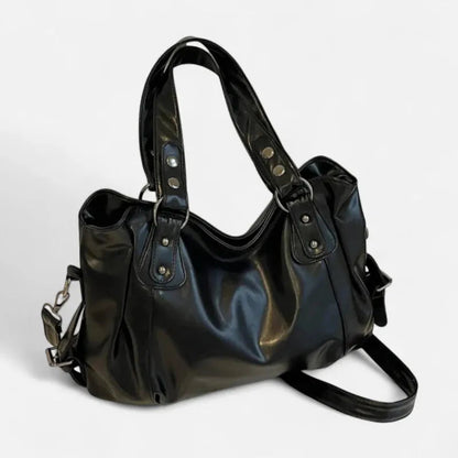 Grand sac à main de cours rétro souple à bandoulière Adélaïde