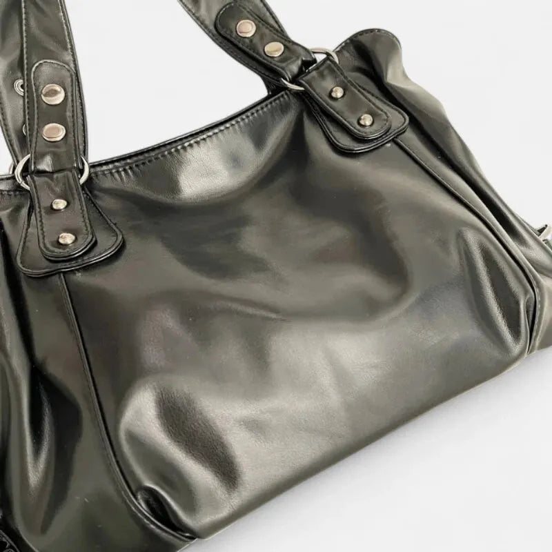 Grand sac à main de cours rétro souple à bandoulière Adélaïde