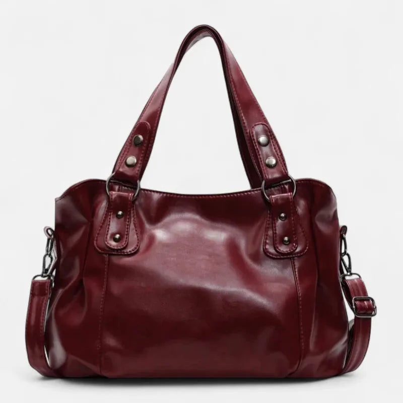 Grand sac à main de cours rétro souple à bandoulière Adélaïde