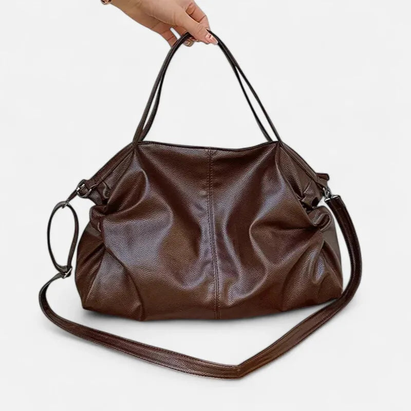 Grand sac à main de cours souple avec bandoulière Garance