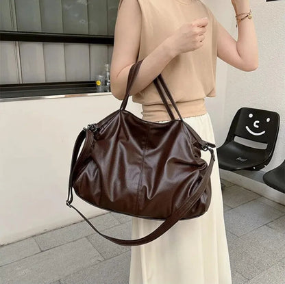 Grand sac à main de cours souple avec bandoulière Garance