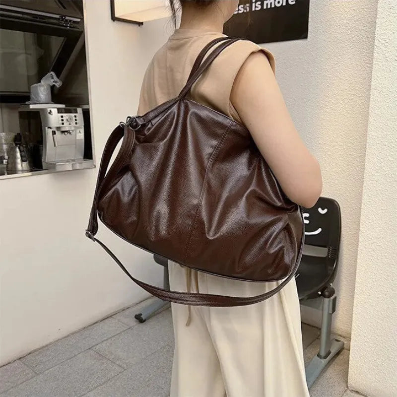 Grand sac à main de cours souple avec bandoulière Garance