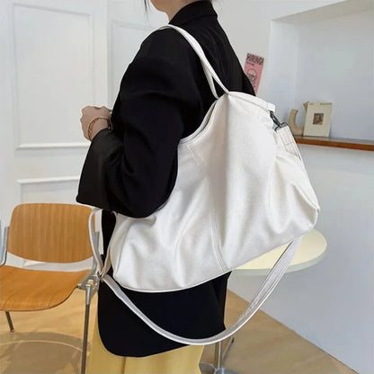 Grand sac à main de cours souple avec bandoulière Garance