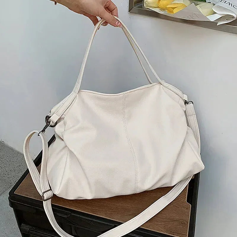 Grand sac à main de cours souple avec bandoulière Garance
