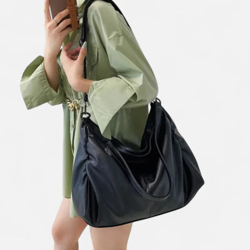 Grand sac à main de cours souple avec bandoulière Garance