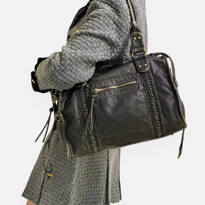 Grand sac à main de cours vintage à bandoulière Charlotte