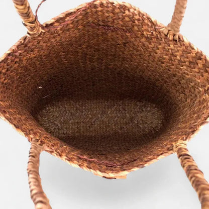 Grand sac à main en paille tressée Amira