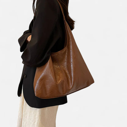 Grand sac à main hobo de cours avec sa pochette assortie Élodie