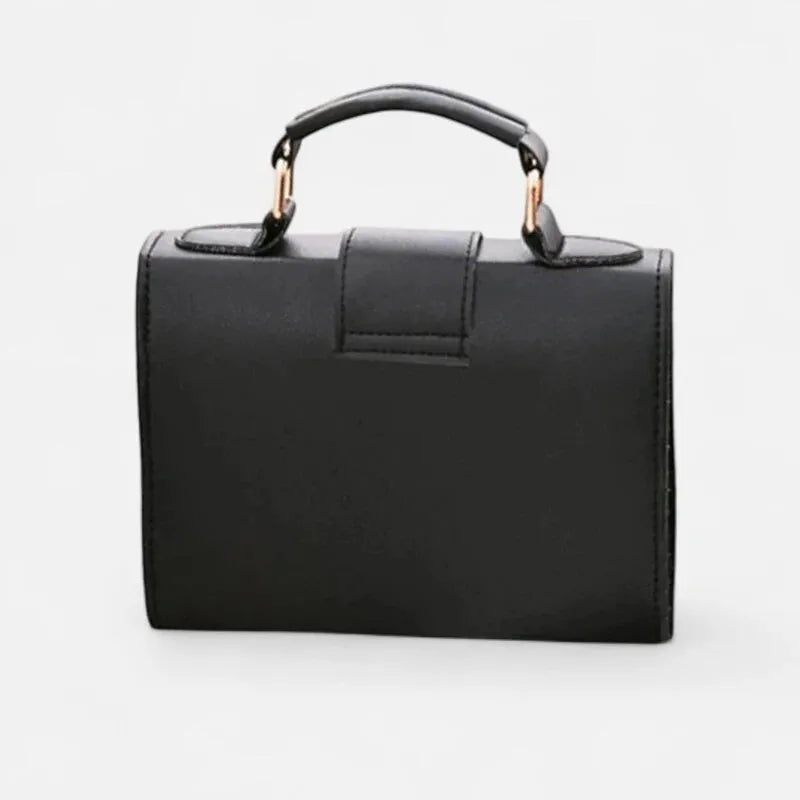 Petit sac à main bandoulière à rabat aux finitions doré Maëlys