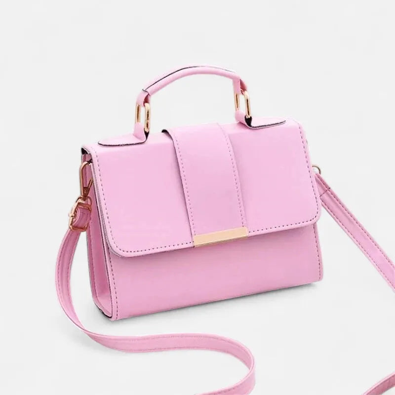 Petit sac à main bandoulière à rabat aux finitions doré Maëlys