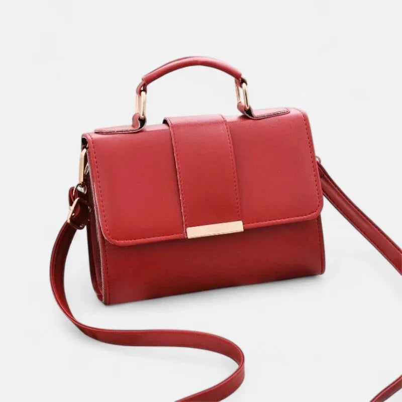 Petit sac à main bandoulière à rabat aux finitions doré Maëlys