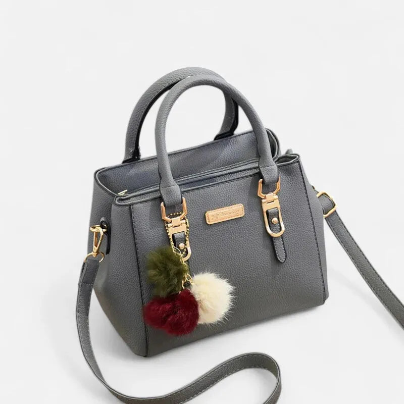 Petit sac à main bandoulière avec son charms pompon Louna