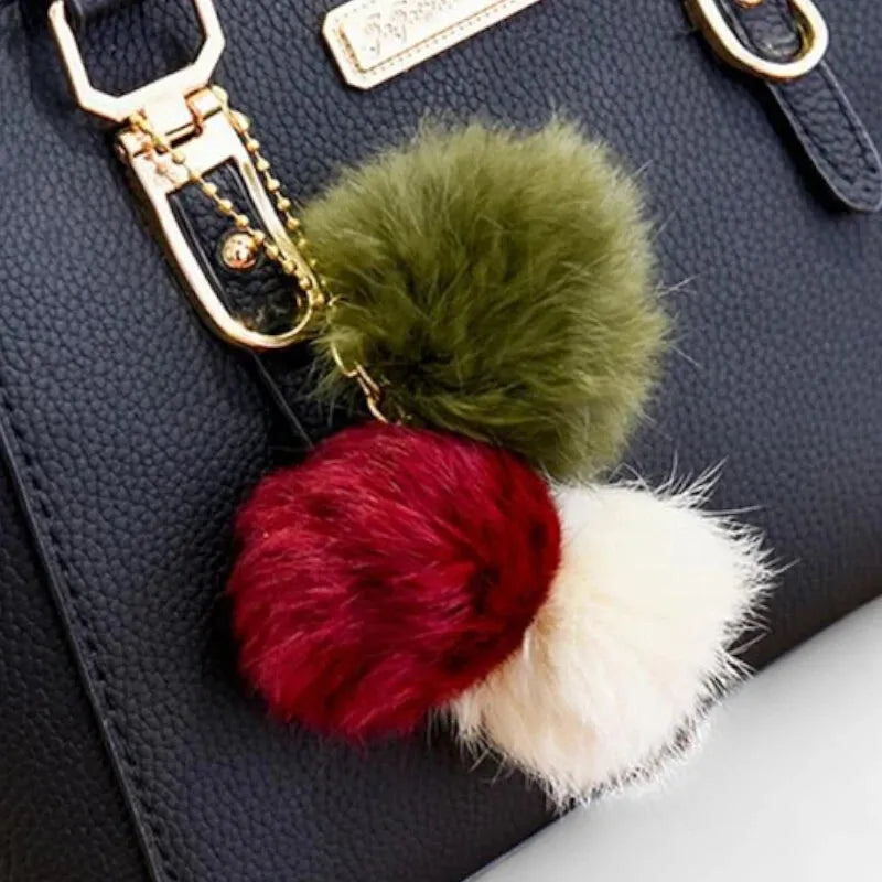 Petit sac à main bandoulière avec son charms pompon Louna