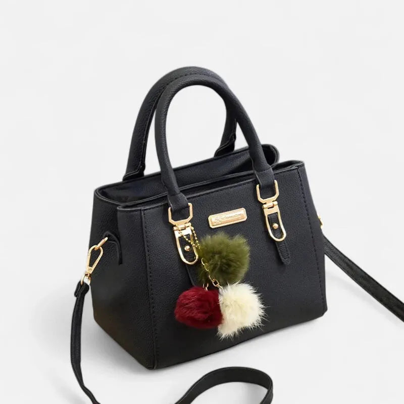 Petit sac à main bandoulière avec son charms pompon Louna