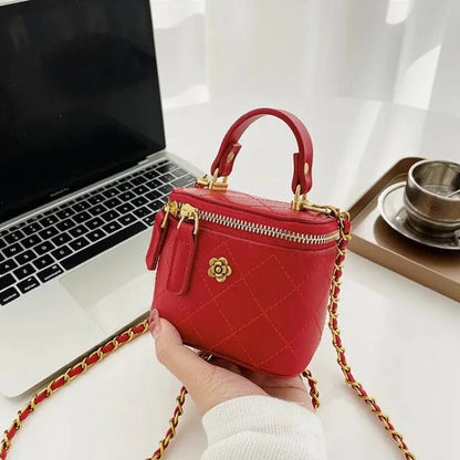 Petit sac à main bandoulière cubique matelassé au finition doré Aurore