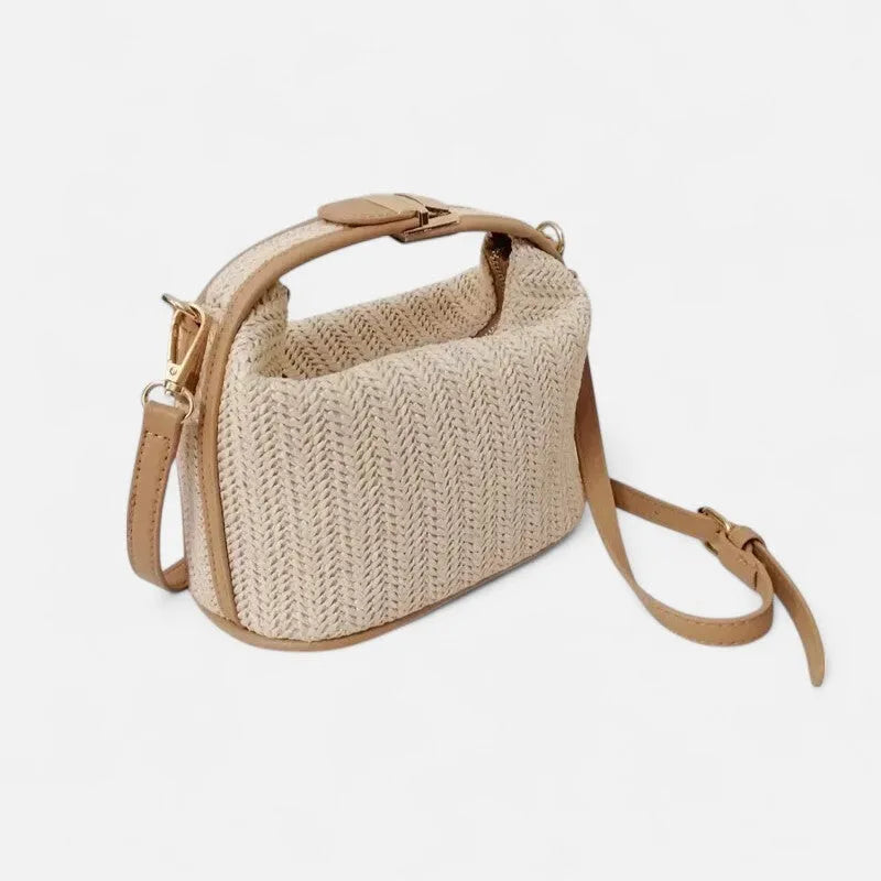 Petit sac à main bandoulière en paille Éléa