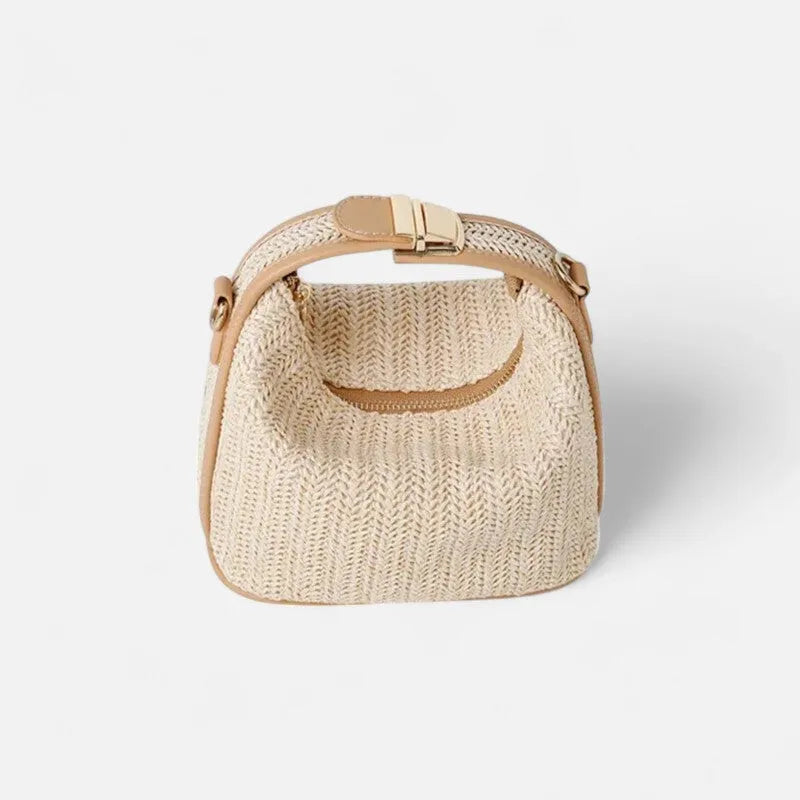 Petit sac à main bandoulière en paille Éléa
