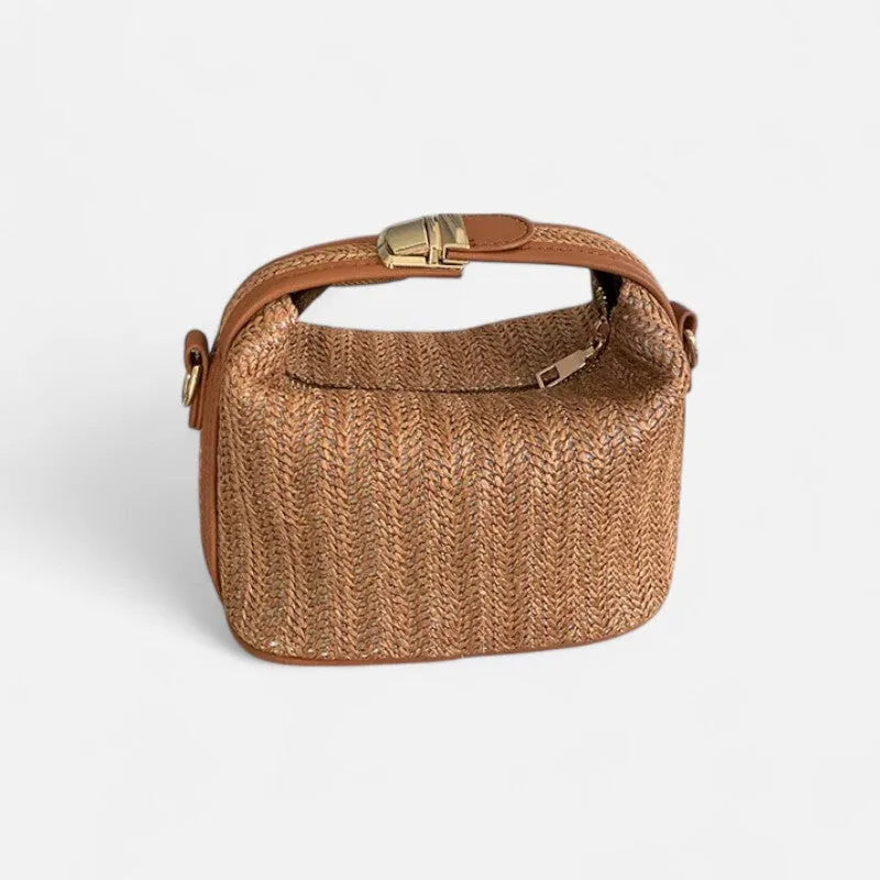 Petit sac à main bandoulière en paille Éléa