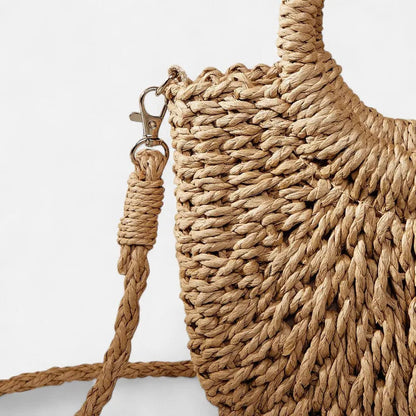 Petit sac à main bandoulière en paille Léna