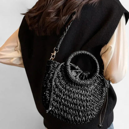 Petit sac à main bandoulière en paille Léna