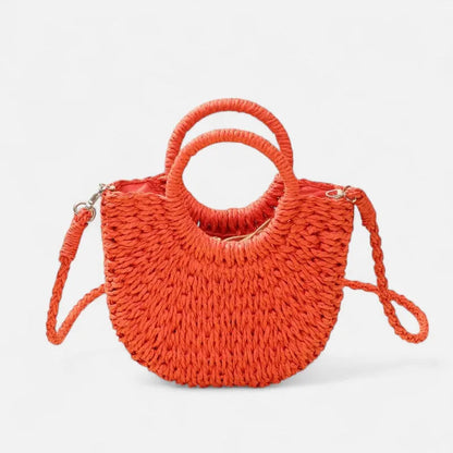 Petit sac à main bandoulière en paille Léna