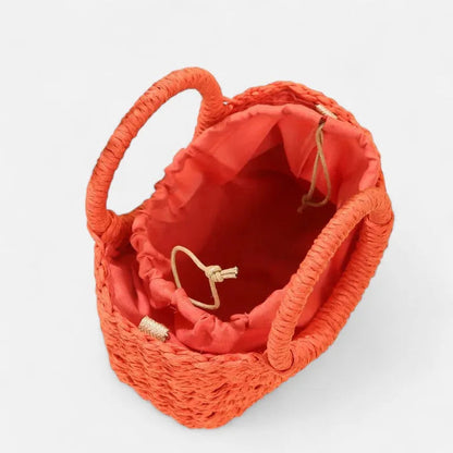 Petit sac à main bandoulière en paille Léna