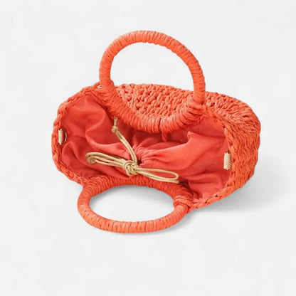 Petit sac à main bandoulière en paille Léna