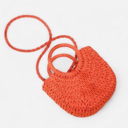 Petit sac à main bandoulière en paille Léna