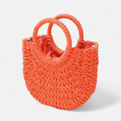 Petit sac à main bandoulière en paille Léna