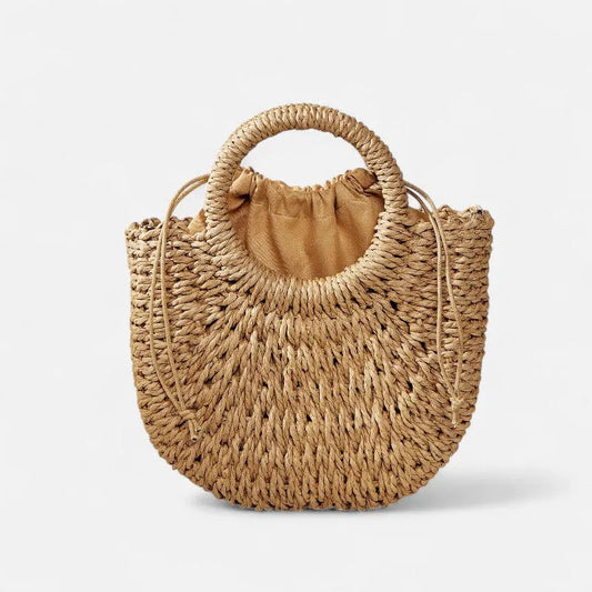 Petit sac à main bandoulière en paille Léna