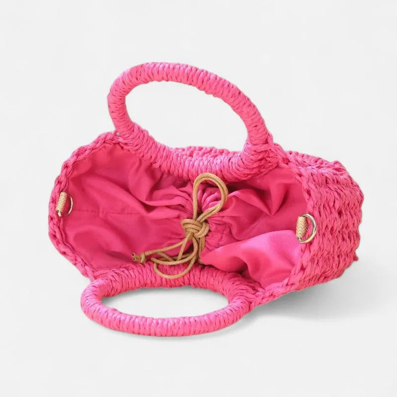 Petit sac à main bandoulière en paille Léna