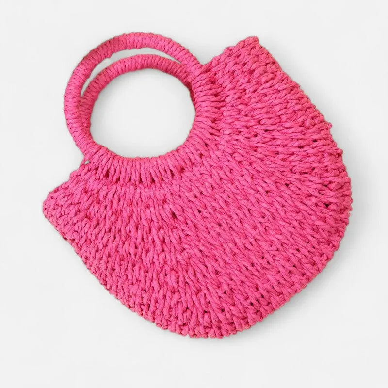 Petit sac à main bandoulière en paille Léna