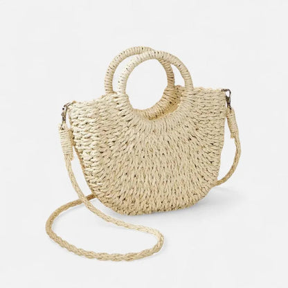 Petit sac à main bandoulière en paille Léna