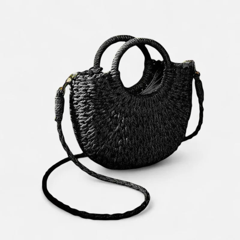 Petit sac à main bandoulière en paille Léna