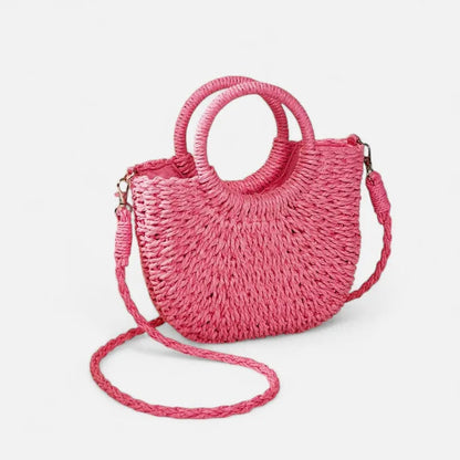 Petit sac à main bandoulière en paille Léna