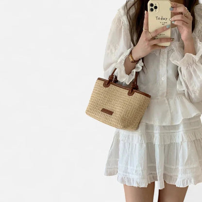 Petit sac à main bandoulière en paille Sienna