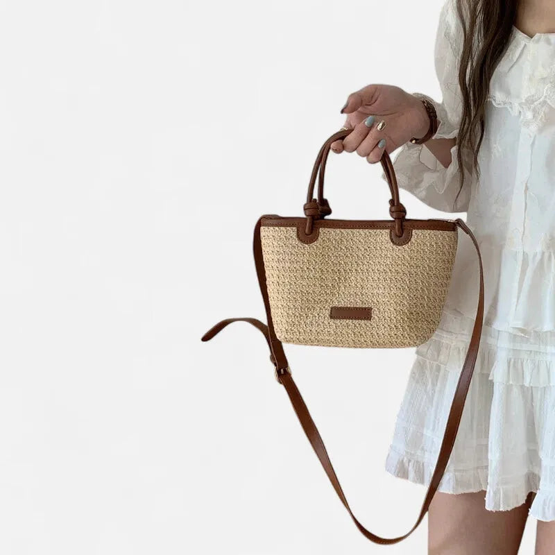 Petit sac à main bandoulière en paille Sienna
