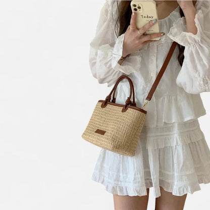 Petit sac à main bandoulière en paille Sienna