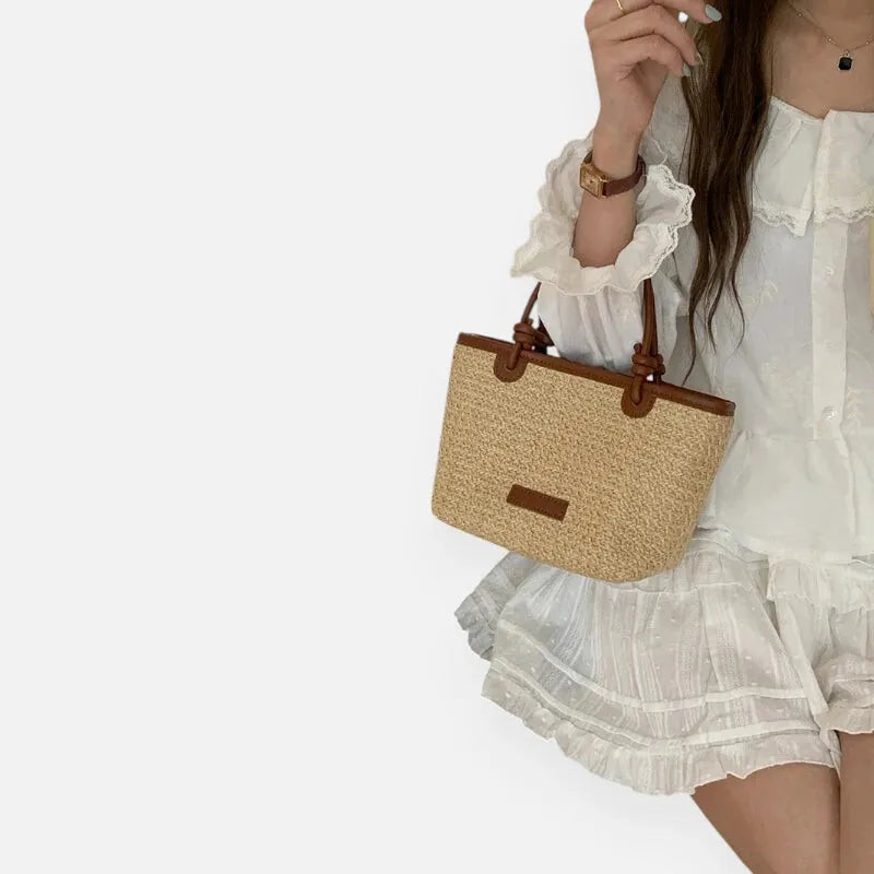 Petit sac à main bandoulière en paille Sienna