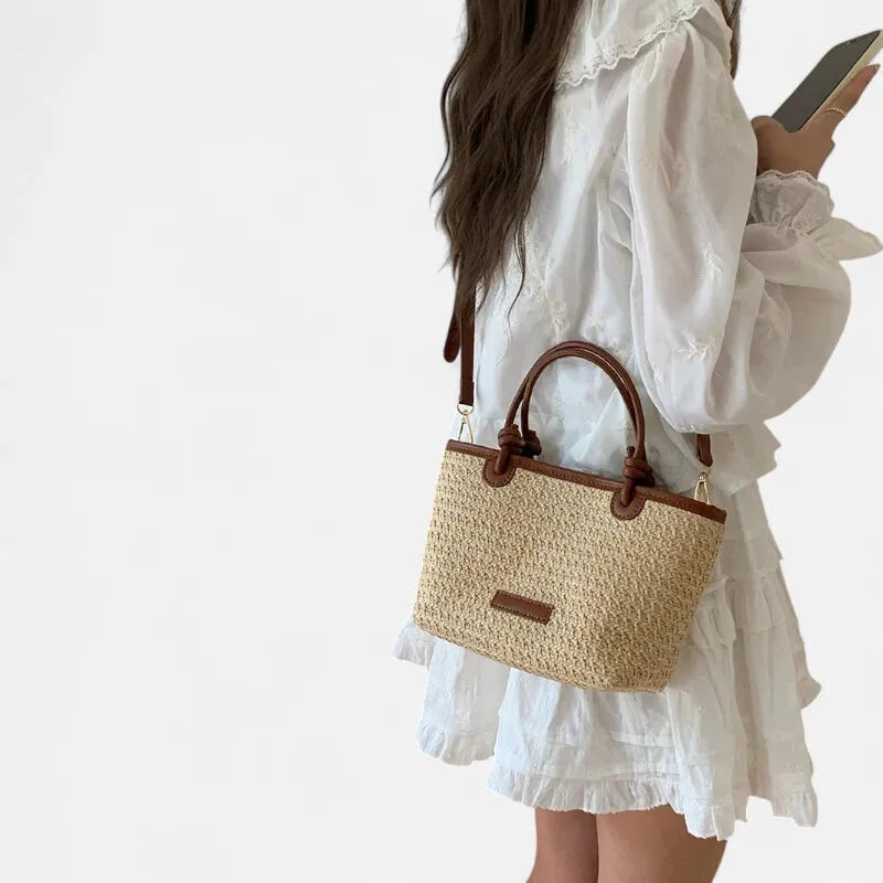 Petit sac à main bandoulière en paille Sienna
