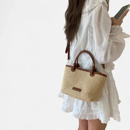 Petit sac à main bandoulière en paille Sienna