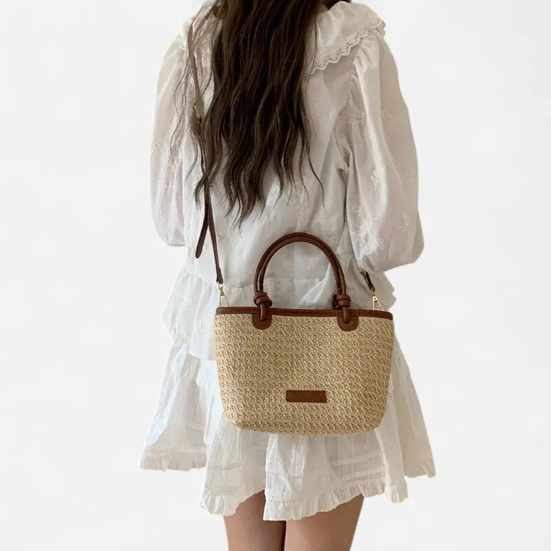 Petit sac à main bandoulière en paille Sienna